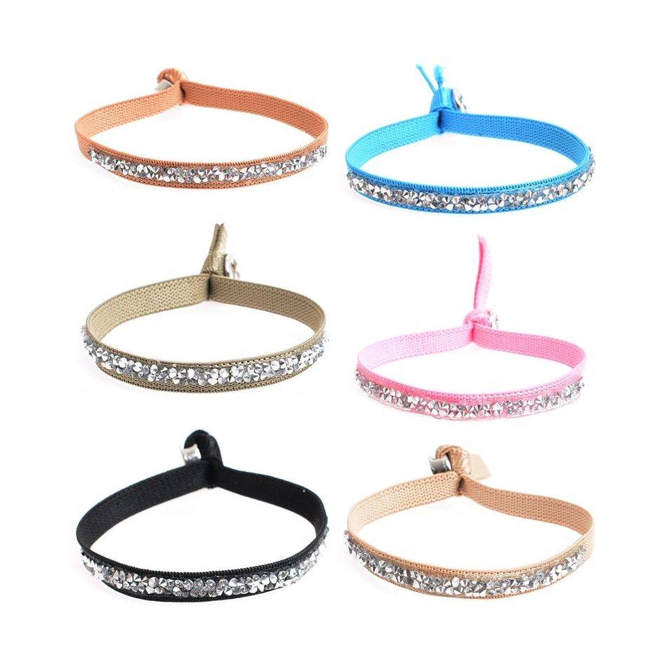 PULSERA GOMA CRISTALES