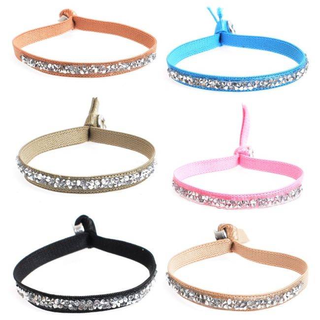 PULSERA GOMA CRISTALES