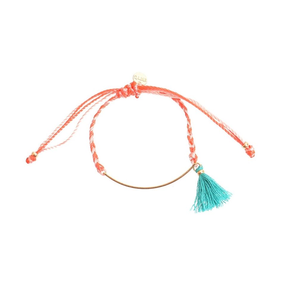 FRINGED METAL MACRAME BRACELET