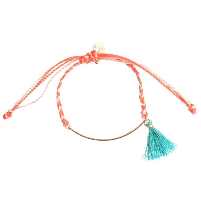 FRINGED METAL MACRAME BRACELET