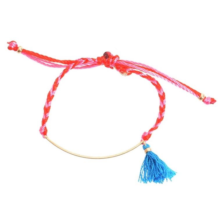 FRINGED METAL MACRAME BRACELET 2