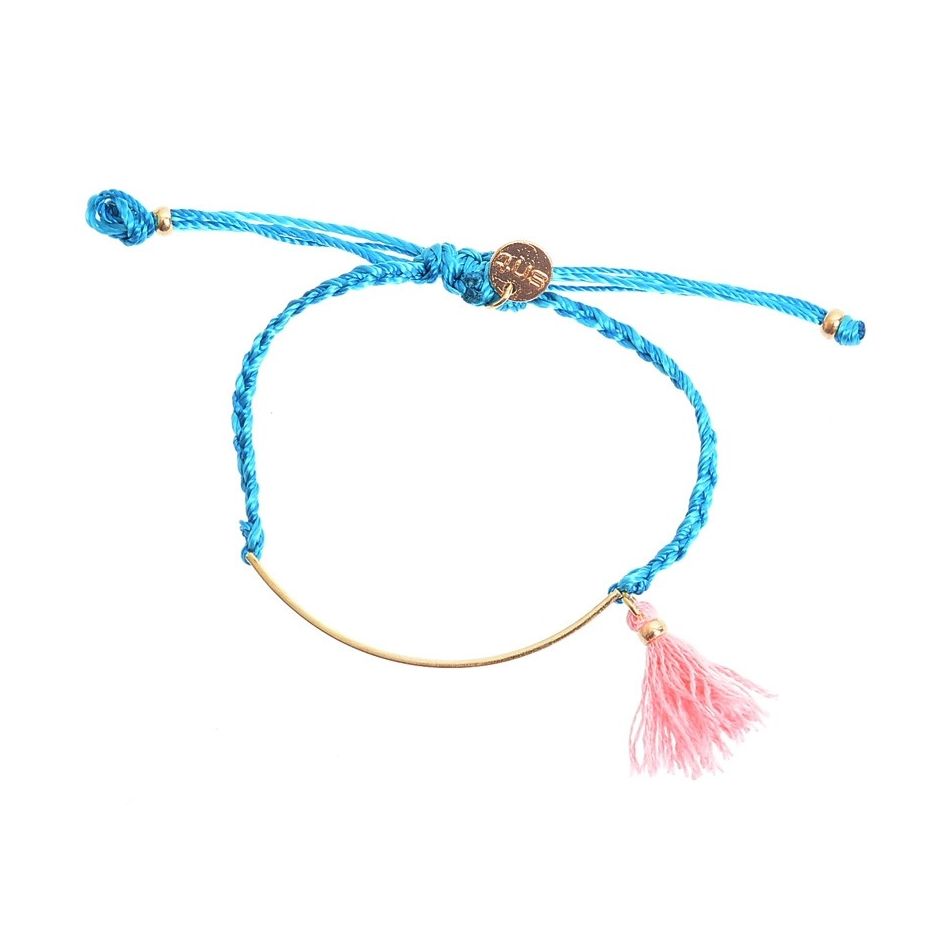 FRINGED METAL MACRAME BRACELET