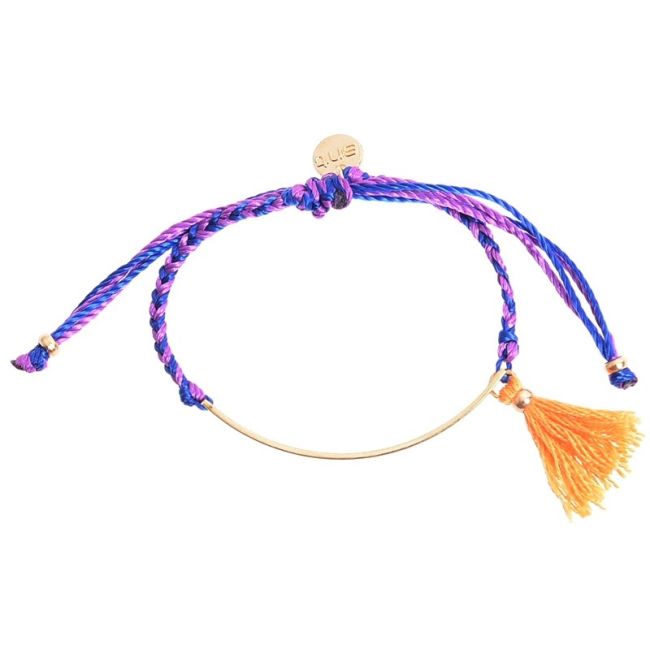 FRINGED METAL MACRAME BRACELET
