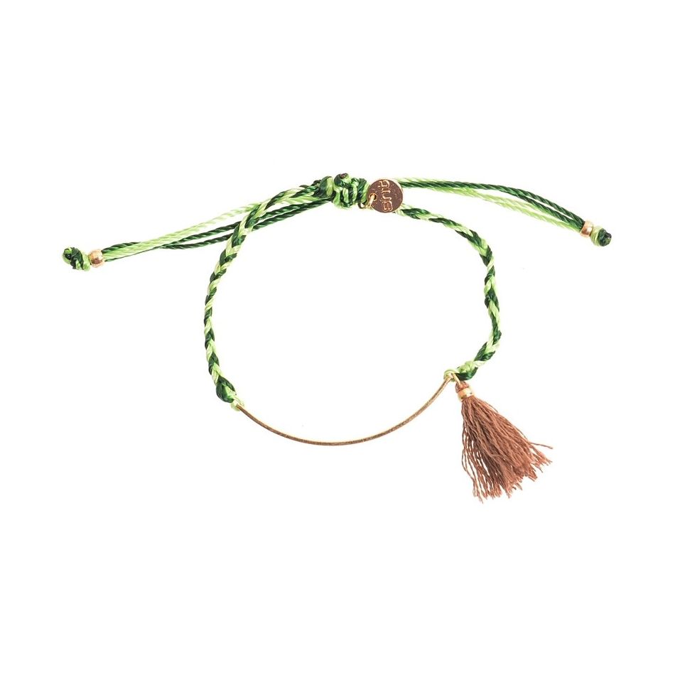 FRINGED METAL MACRAME BRACELET
