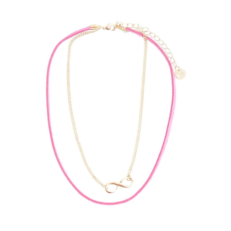 DOUBLE STRAP PENDANT SHORT NECKLACE