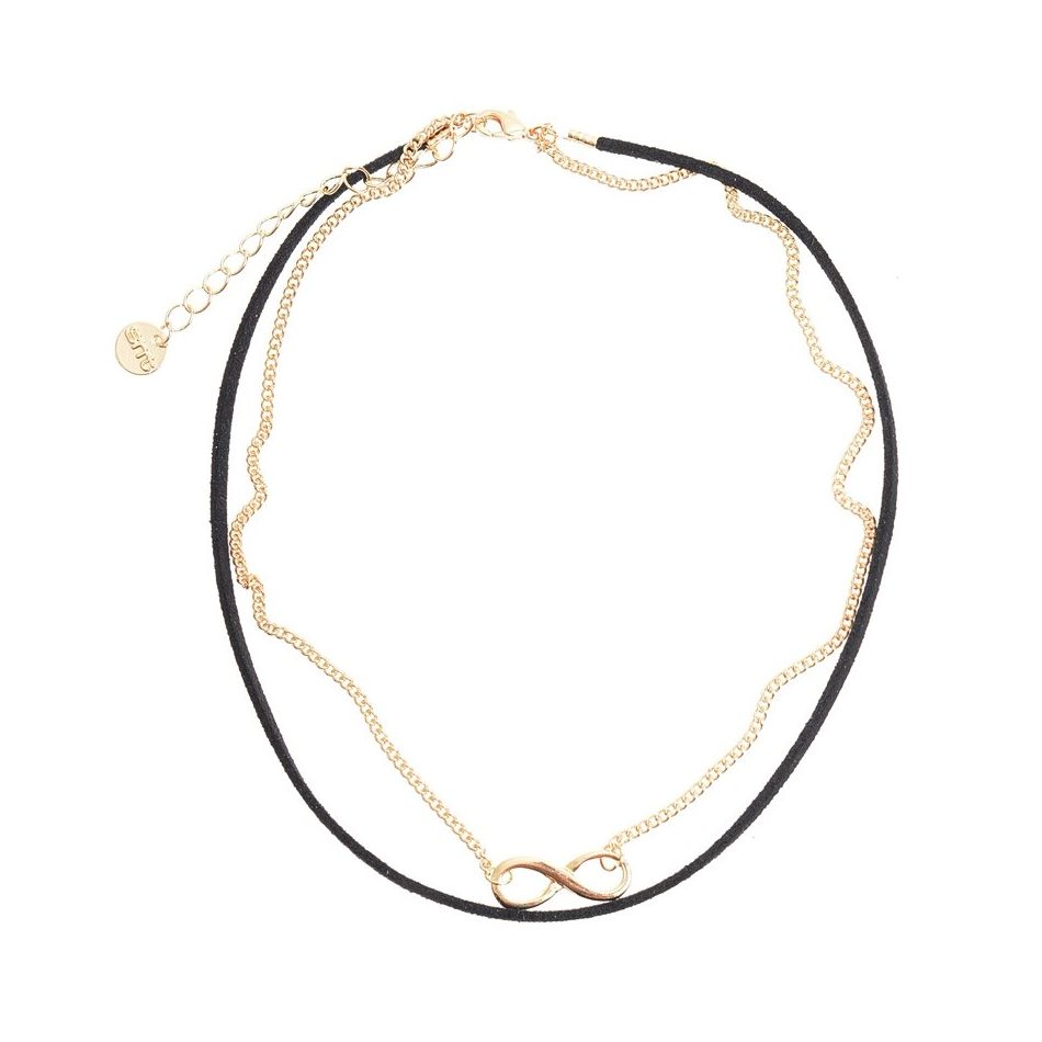 DOUBLE STRAP PENDANT SHORT NECKLACE