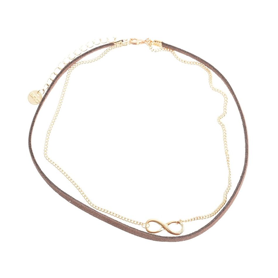 DOUBLE STRAP PENDANT SHORT NECKLACE