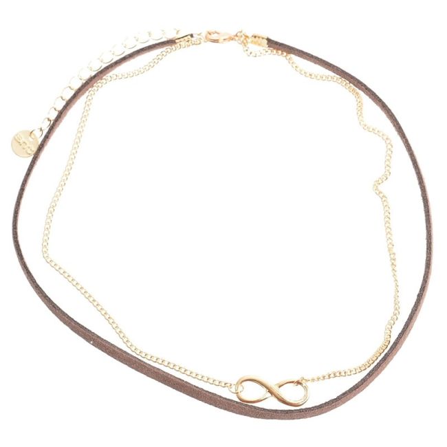 DOUBLE STRAP PENDANT SHORT NECKLACE