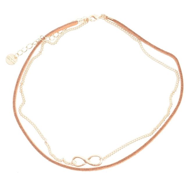 DOUBLE STRAP PENDANT SHORT NECKLACE