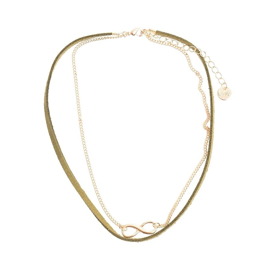 DOUBLE STRAP PENDANT SHORT NECKLACE