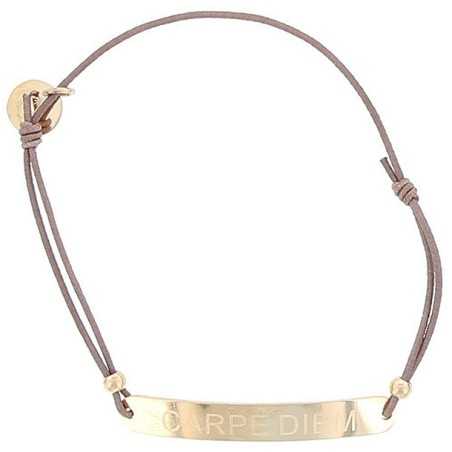 ELASTIC STEEL BRACELET WITH CARPE DIEM STRIP