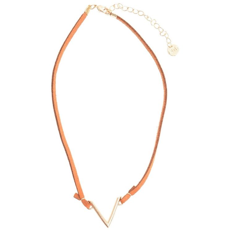 SUEDE PENDANT SHORT NECKLACE