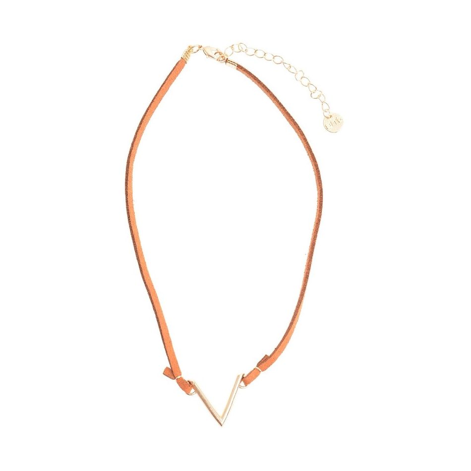 SUEDE PENDANT SHORT NECKLACE