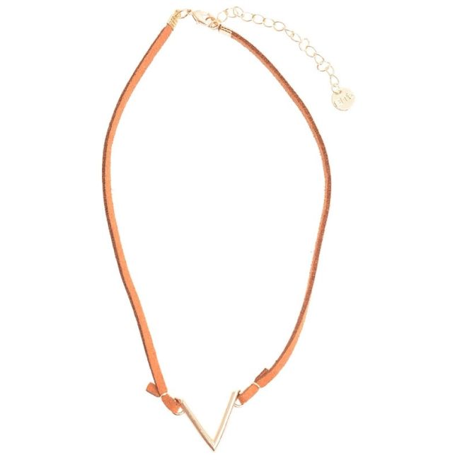 SUEDE PENDANT SHORT NECKLACE