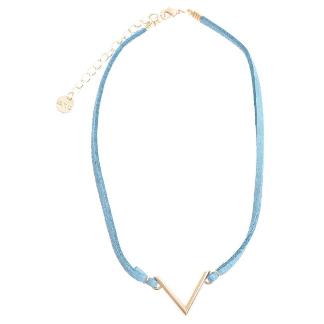 SUEDE PENDANT SHORT NECKLACE