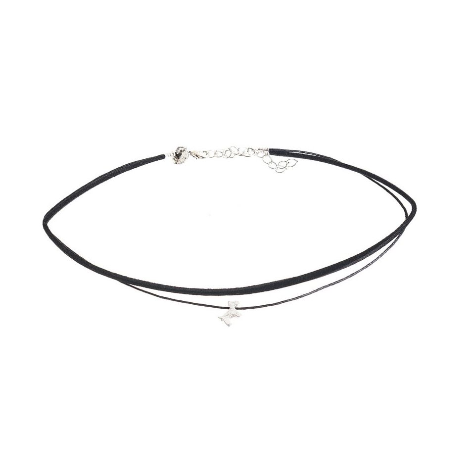 SUEDE PENDANT SHORT NECKLACE