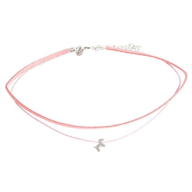 SUEDE PENDANT SHORT NECKLACE