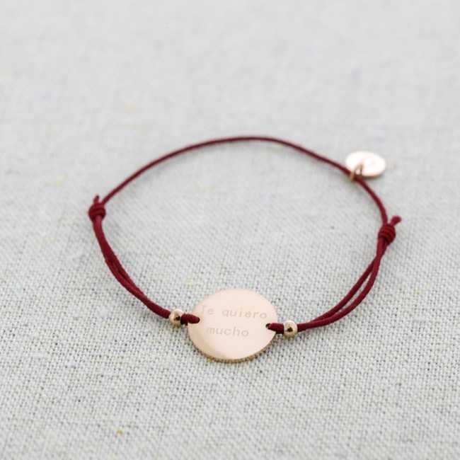 ELASTIC STEEL MEDAL BRACELET "TE QUIERO MUCHO"