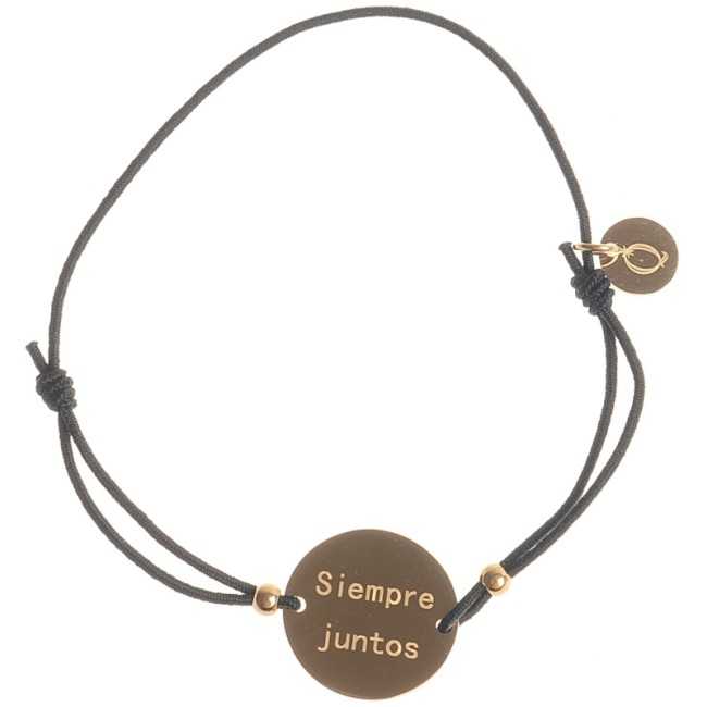 ELASTIC STEEL BRACELET WITH ALWAYS TOGETHER MEDAL