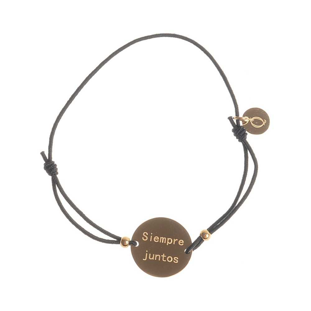 ELASTIC STEEL BRACELET WITH ALWAYS TOGETHER MEDAL