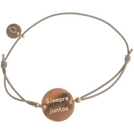 ELASTIC STEEL BRACELET WITH ALWAYS TOGETHER MEDAL