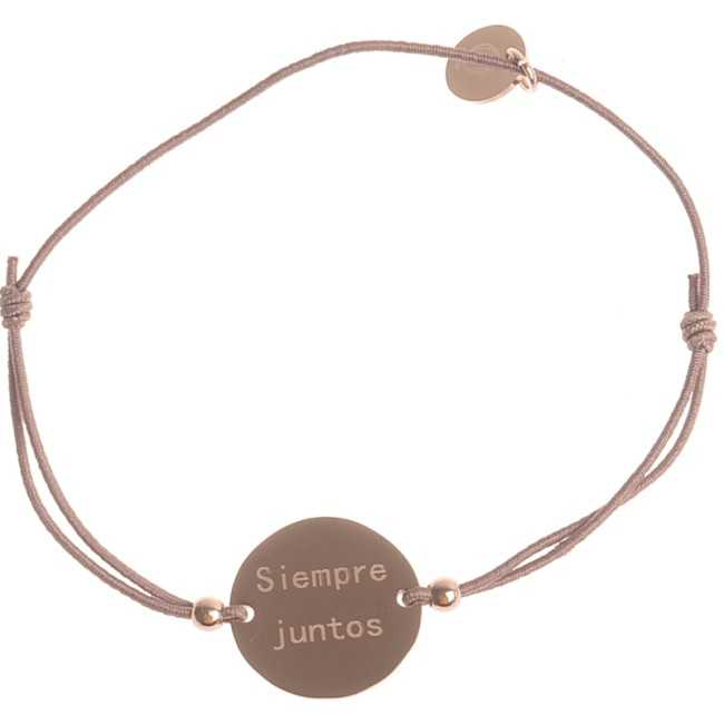 ELASTIC STEEL BRACELET WITH ALWAYS TOGETHER MEDAL