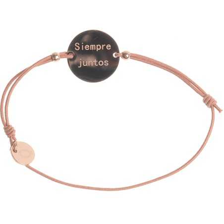 ELASTIC STEEL BRACELET WITH ALWAYS TOGETHER MEDAL