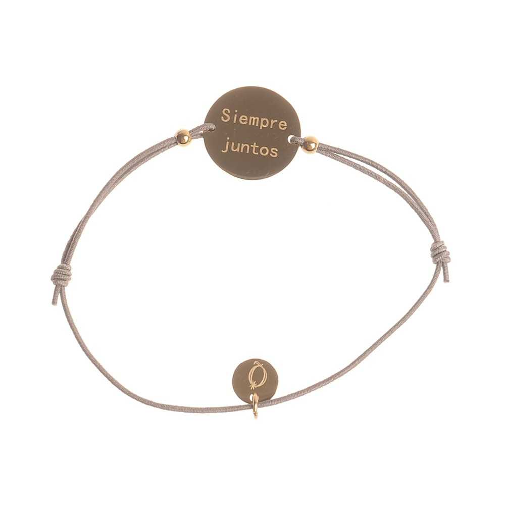 ELASTIC STEEL BRACELET WITH ALWAYS TOGETHER MEDAL
