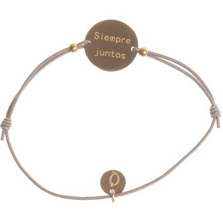 ELASTIC STEEL BRACELET WITH ALWAYS TOGETHER MEDAL