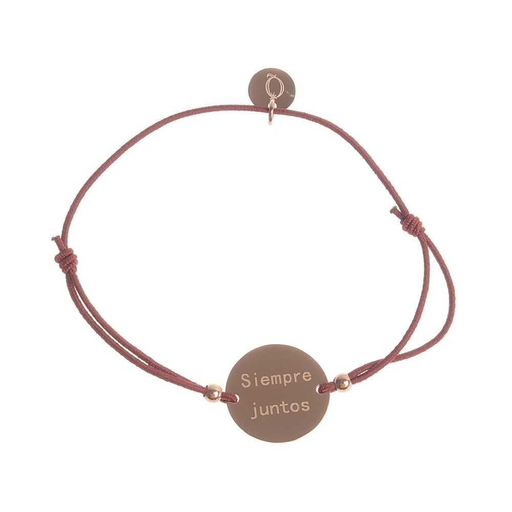 ELASTIC STEEL BRACELET WITH ALWAYS TOGETHER MEDAL