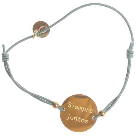 ELASTIC STEEL BRACELET WITH ALWAYS TOGETHER MEDAL