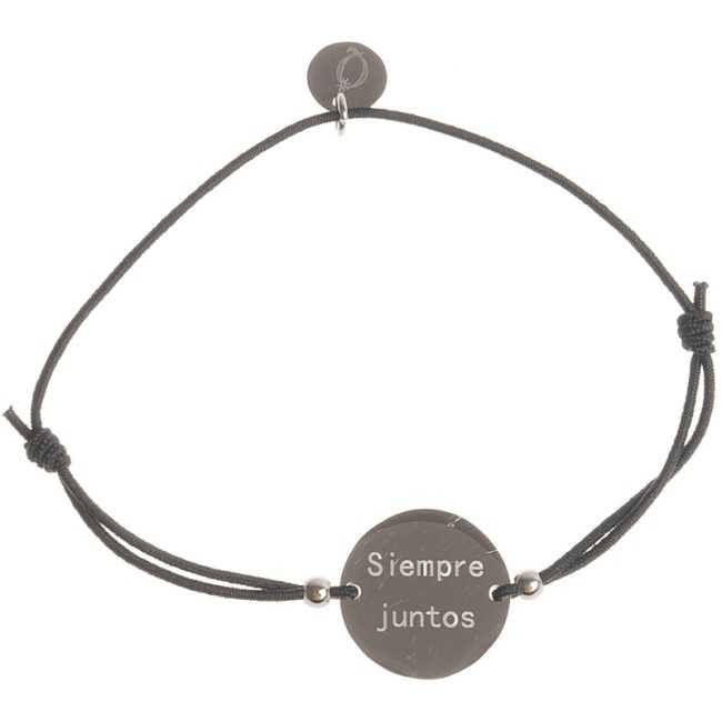 ELASTIC STEEL BRACELET WITH ALWAYS TOGETHER MEDAL