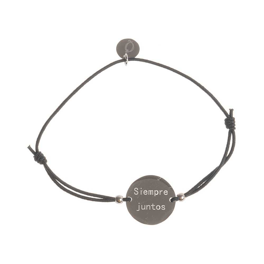 ELASTIC STEEL BRACELET WITH ALWAYS TOGETHER MEDAL