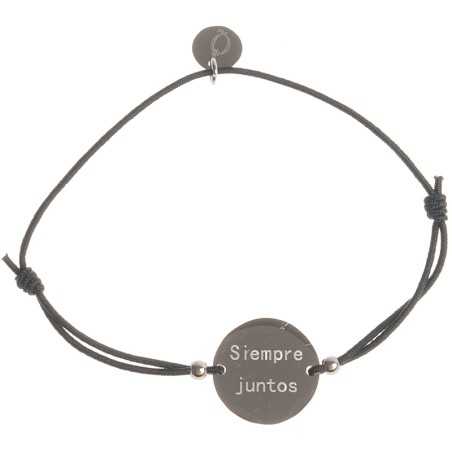 ELASTIC STEEL BRACELET WITH ALWAYS TOGETHER MEDAL