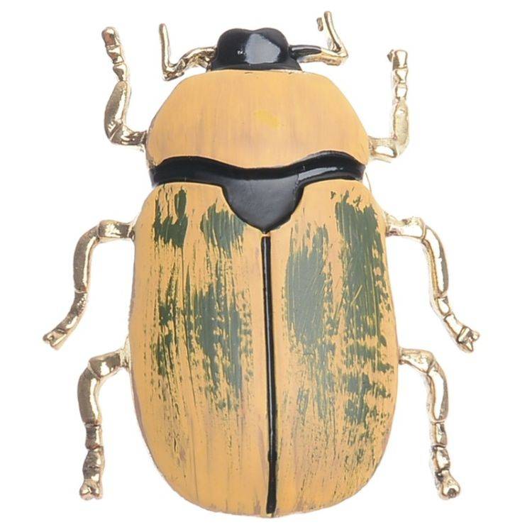 MATT ENAMEL METAL INSECT MAGNET BROOCH