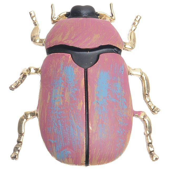 MATT ENAMEL METAL INSECT MAGNET BROOCH