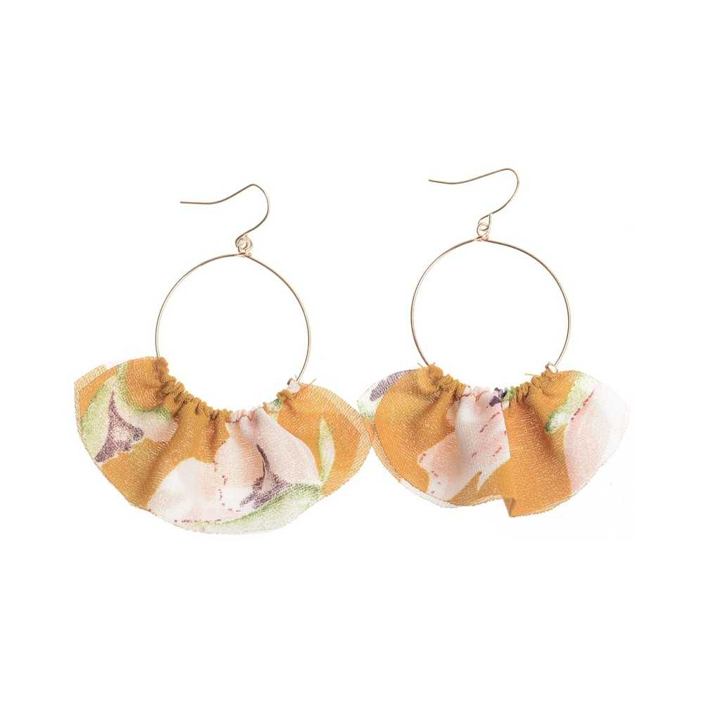 FABRIC FAN EARRINGS