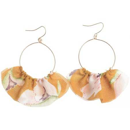 FABRIC FAN EARRINGS