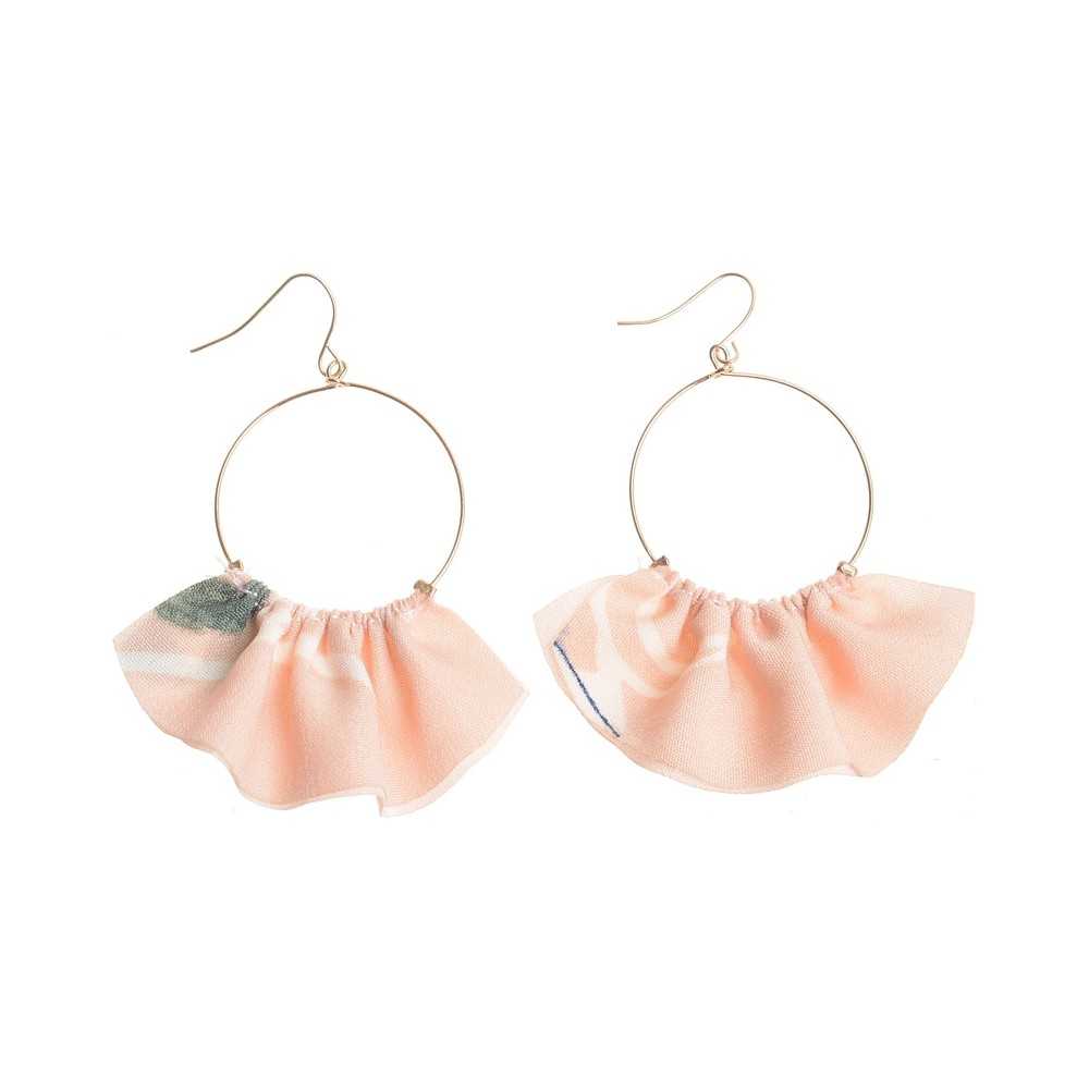 FABRIC FAN EARRINGS