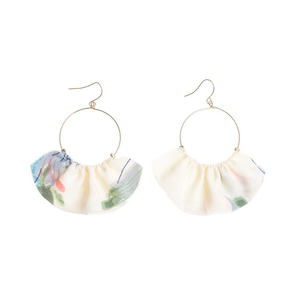 FABRIC FAN EARRINGS