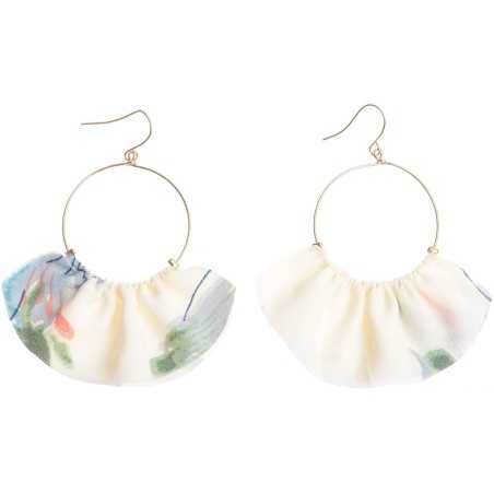 FABRIC FAN EARRINGS