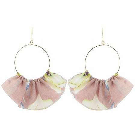 FABRIC FAN EARRINGS