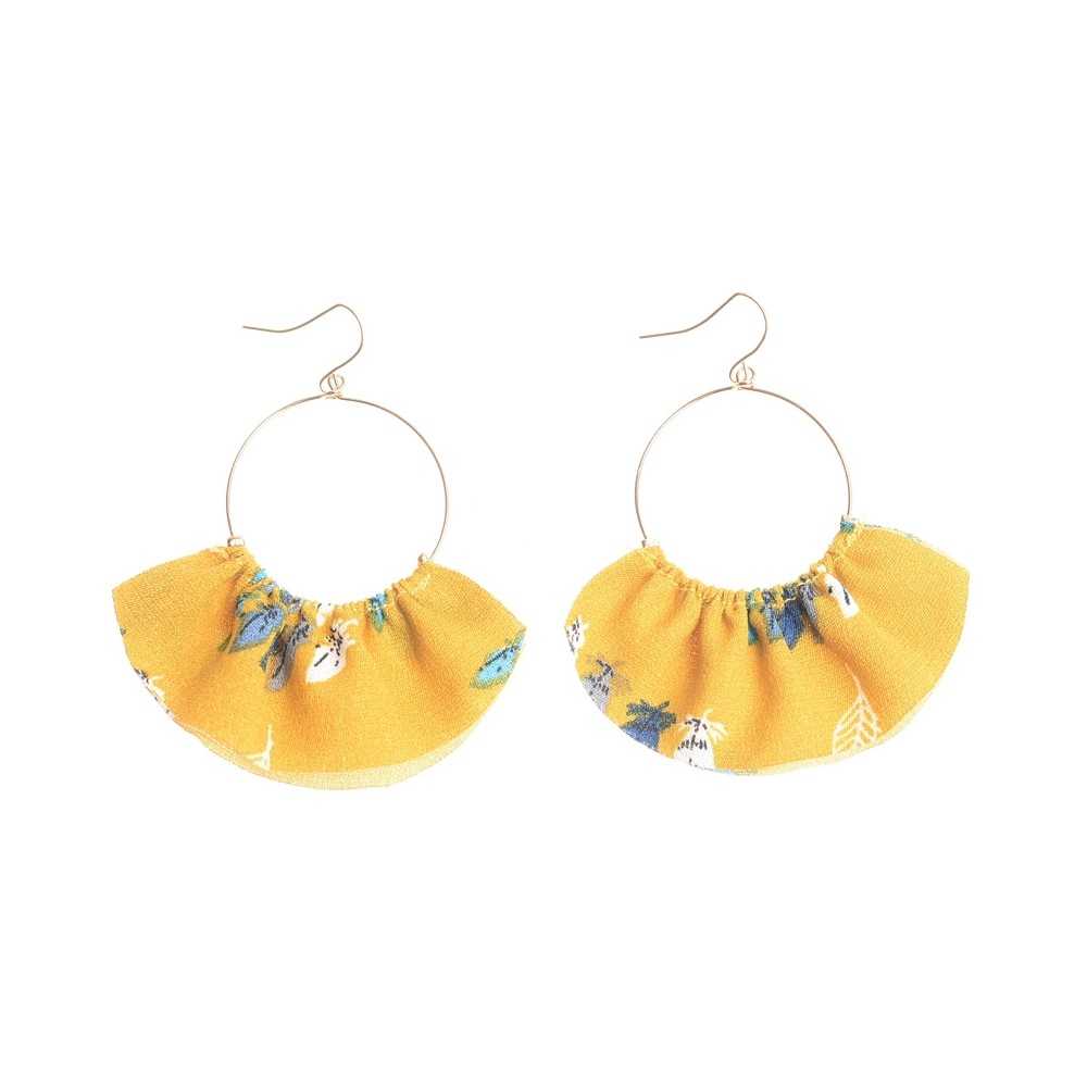 FABRIC FAN EARRINGS