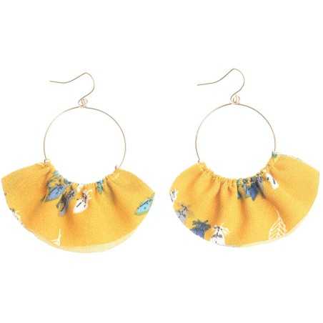 FABRIC FAN EARRINGS