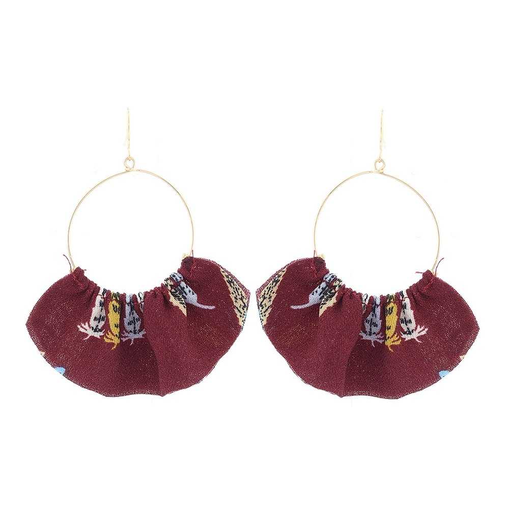 FABRIC FAN EARRINGS