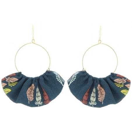 FABRIC FAN EARRINGS