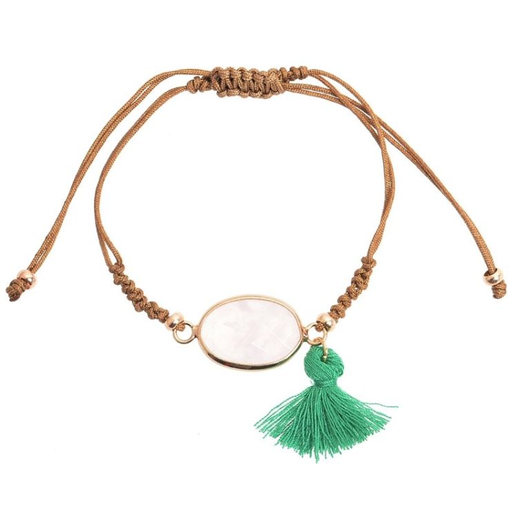 MACRAME FACETED STONE BRACELET 2