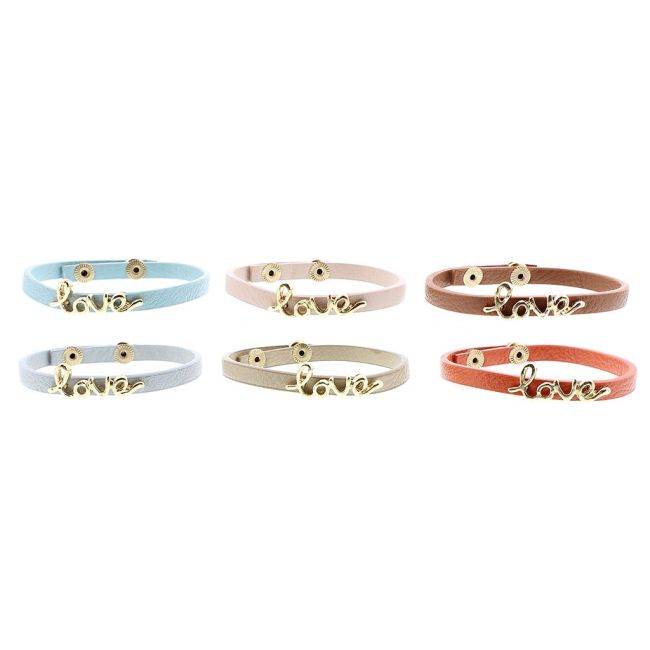 PULSERA IMI. CUERO LOVE