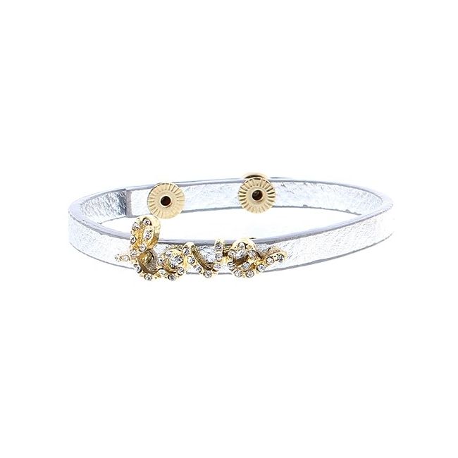 IMI BRACELET. LEATHER LOVE CRYSTALS
