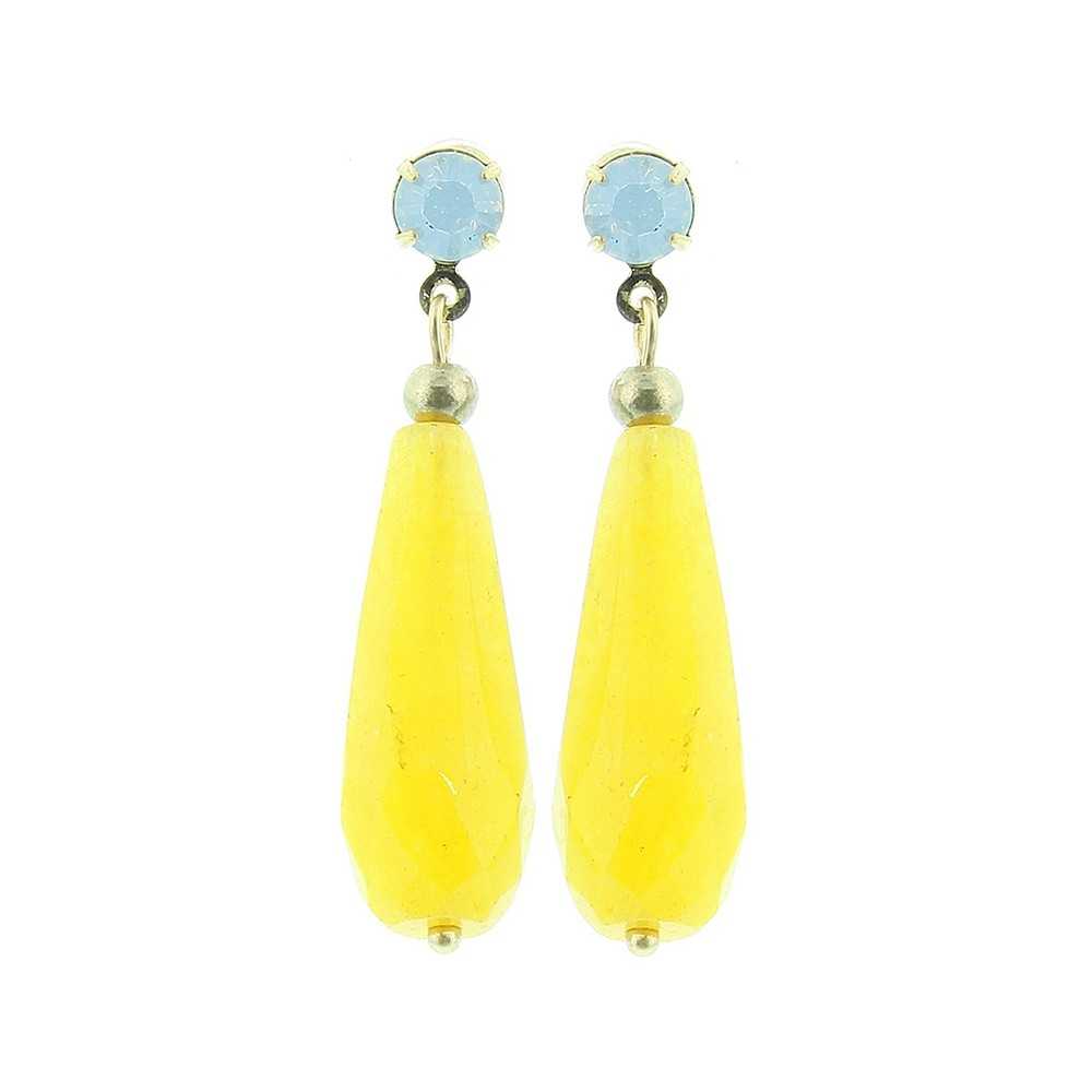 STONE PENDANT EARRINGS